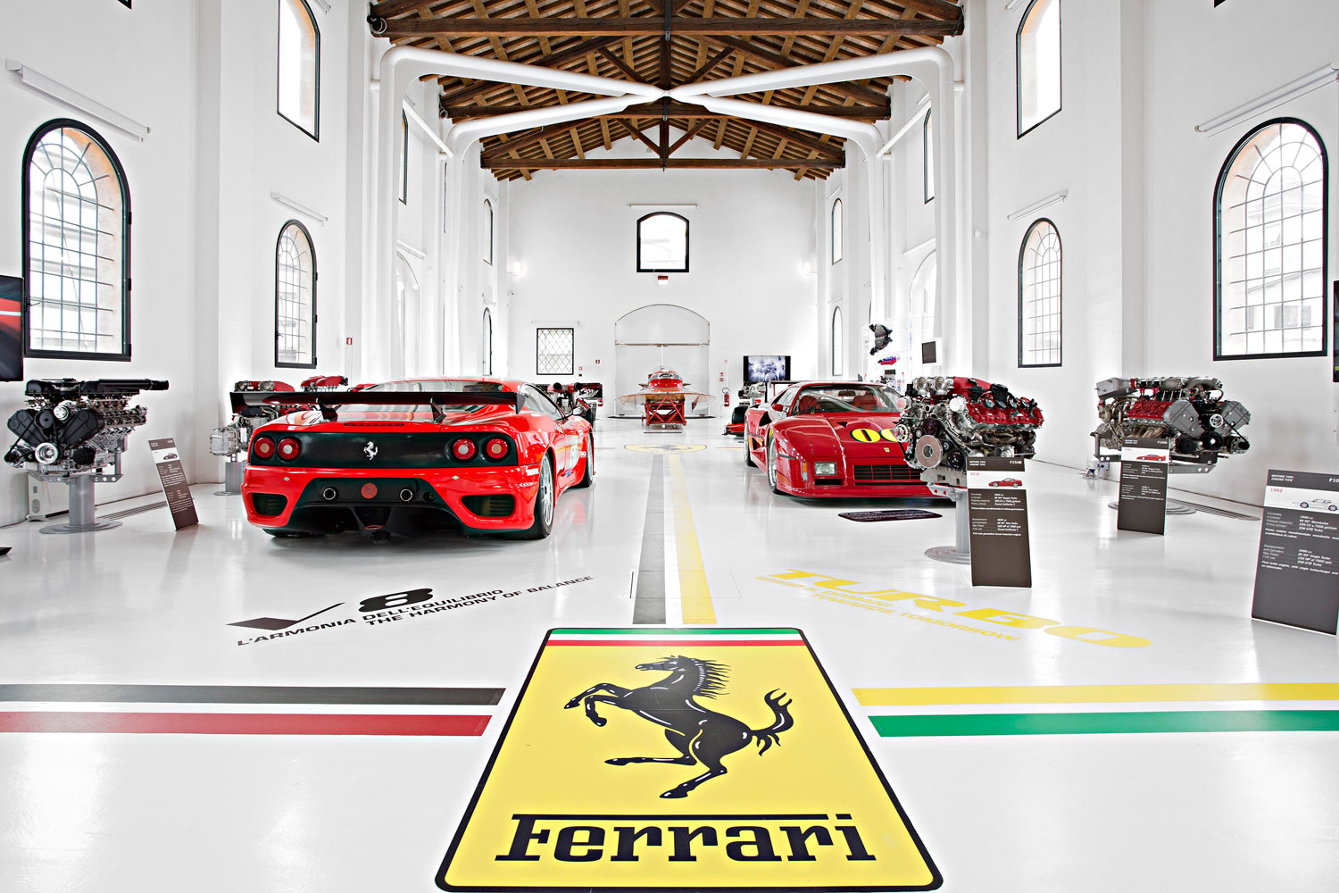  of Enzo Ferrari and Luciano Pavarotti at the Ferrari Museum Modena