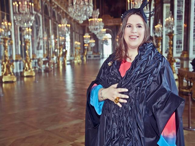 Joana Vasconcelos is the first woman and youngest to exhibit contemporary art in the French national monument