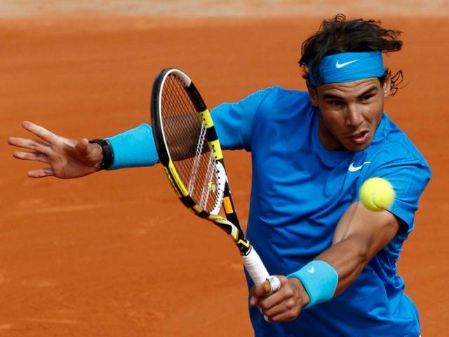 Rafael Nadal is playing in the French Open final in 2011 wearing the RM 027