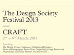 The Design Society comes back with a design festival comprising various components: a conference to kick off the event, a design trail, exhibitions, workshops, film festival and other fringe events