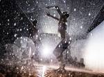 A field of falling water that pauses wherever a human body is detected offers visitors the experience of controlling the rain