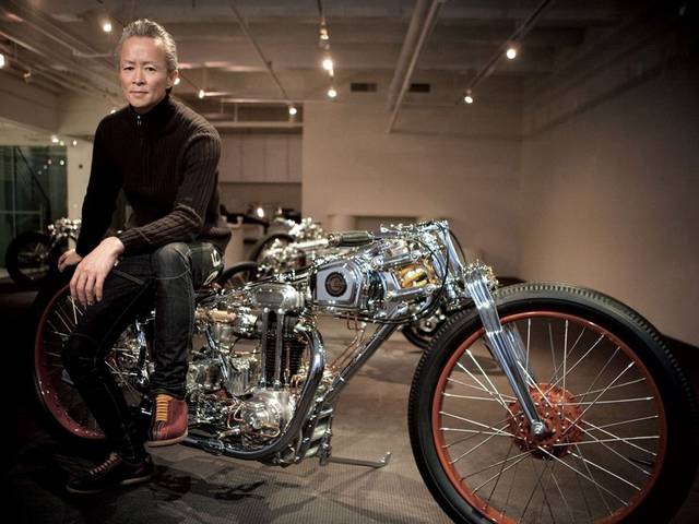 Chicara takes a vintage engine which he beautifully finishes and blends with up to 500 components he manufactures himself
