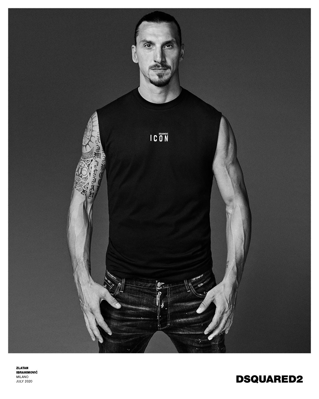 週末限定DSQUARED2 IBRAHIMOVIĆ ICON タンクトップ L Icon Ibrahimović x DSquared2 Capsule Collection and Campaign | SENATUS