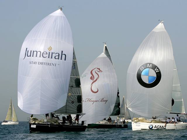 Shockwave, Division one cruiser, flies the Jumeirah Regatta