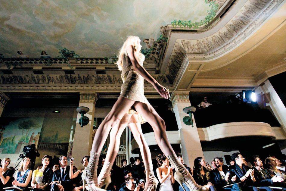 Donatella Versace has put out a sensuous collection of maxi and mini couture dresses for this season's Haute Couture Week | Photo credit: Kevin Tachman