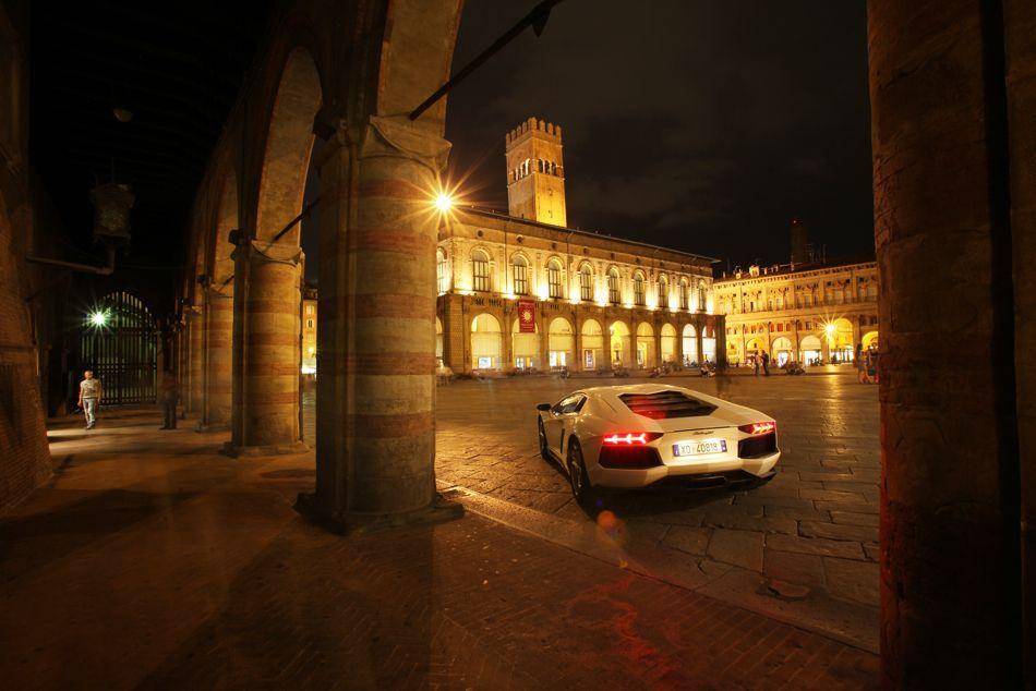 A convoy of 350 Lamborginis embarked on a Grand Tour from Milan to Bologna, as part of the carmaker's 50th Anniversary celebrations